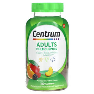 Centrum, Multigummis für Erwachsene, verschiedene natürliche Früchte, 180 Fruchtgummis