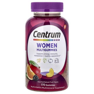 Centrum, Women Multigummies, Assorted Natural Fruit , 170 Gummies