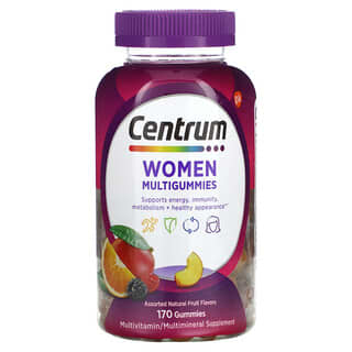 Centrum, Multigomitas para mujeres, Surtido de frutas naturales`` 170 gomitas
