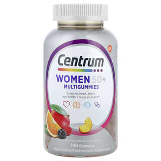 Centrum, Multigomme da donna 50+, frutta naturale assortita, 140 caramelle gommose