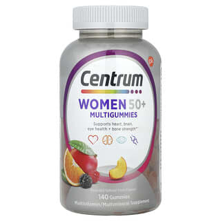 Centrum, Multigomas para Mulheres Acima de 50 Anos, Frutas Naturais Sortidas, 140 Gomas