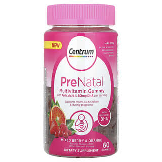 Centrum, PreNatal Multivitamin Gummy, Mixed Berry & Orange, 60 Gummies