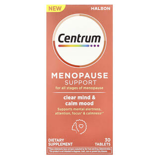 Centrum, Suporte à Menopausa, Mente Clara e Humor Calmo, 30 Comprimidos