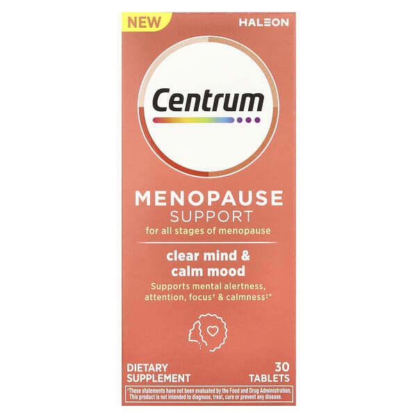 Menopause Support, Clear Mind & Calm Mood, 30 Tablets