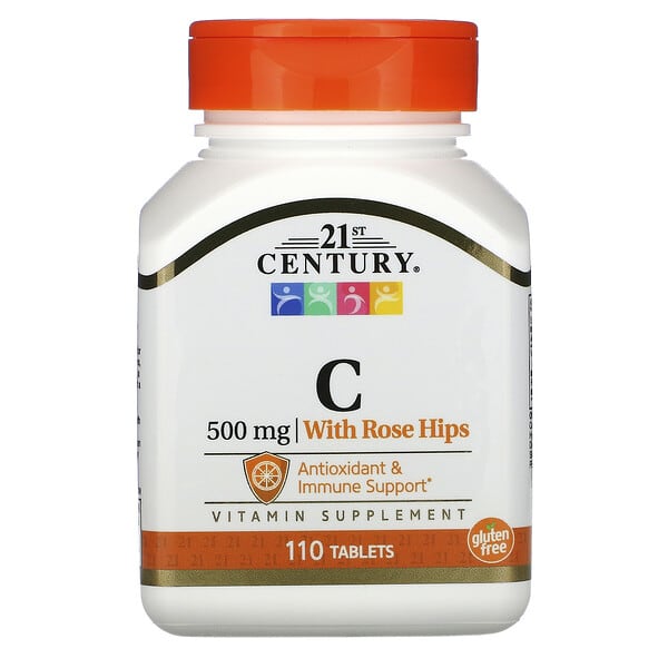 Vitamin C with Rose Hips, 500 mg, 110 Tablets