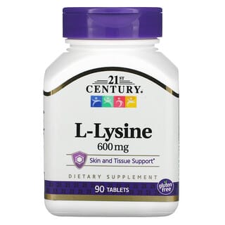 21st Century, L-lisina, 600 mg, 90 comprimidos