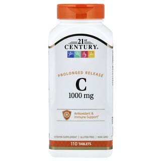 21st Century, Vitamina C, Liberação Prolongada, 1.000 mg, 110 Comprimidos