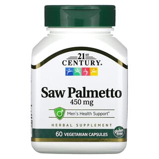21st Century, Saw Palmetto, Sägepalmenbeeren, 450 mg, 60 pflanzliche Kapseln