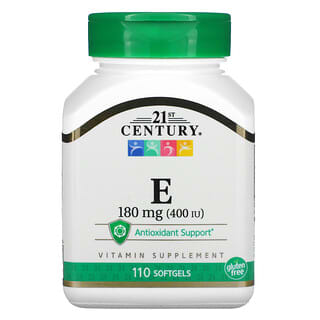 21st Century, Vitamine E, 180 mg (400 UI), 110 capsules à enveloppe molle