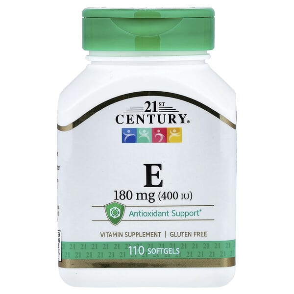21st Century, 비타민E, 180mg(400IU), 소프트젤 110정
