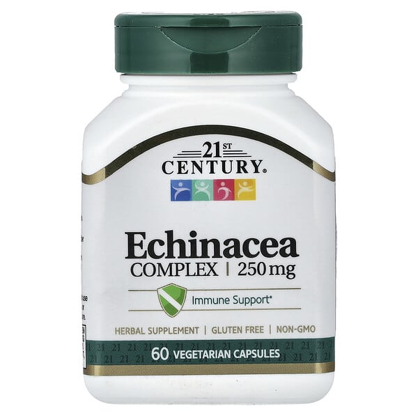 21st Century, Echinacea Complex, 60 Vegetarian Capsules (125 mg per Capsule)