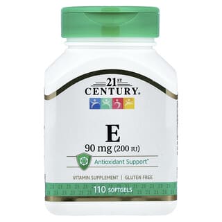 21st Century, Vitamina E, 90 mg (200 UI), 110 cápsulas blandas