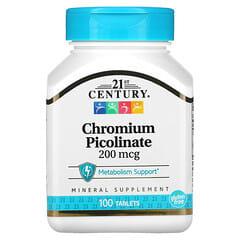 21st Century, Chrompicolinat, 200 mcg, 100 Tabletten