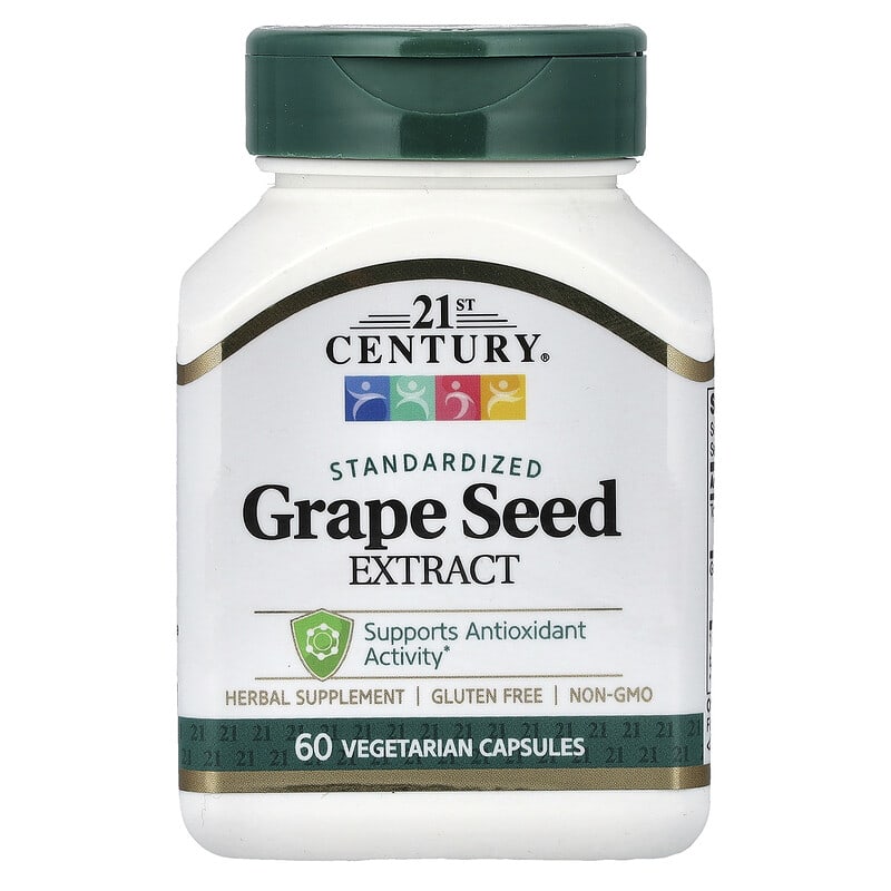 Grape Seed Extract, Standardized, 60 Vegetarian Capsules (50 mg