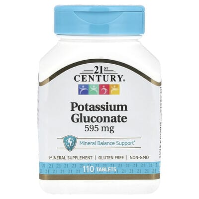 Norland 21st Century, Potassium Gluconate, 595 mg, 110 Tablets supplement Uganda UGX 18109