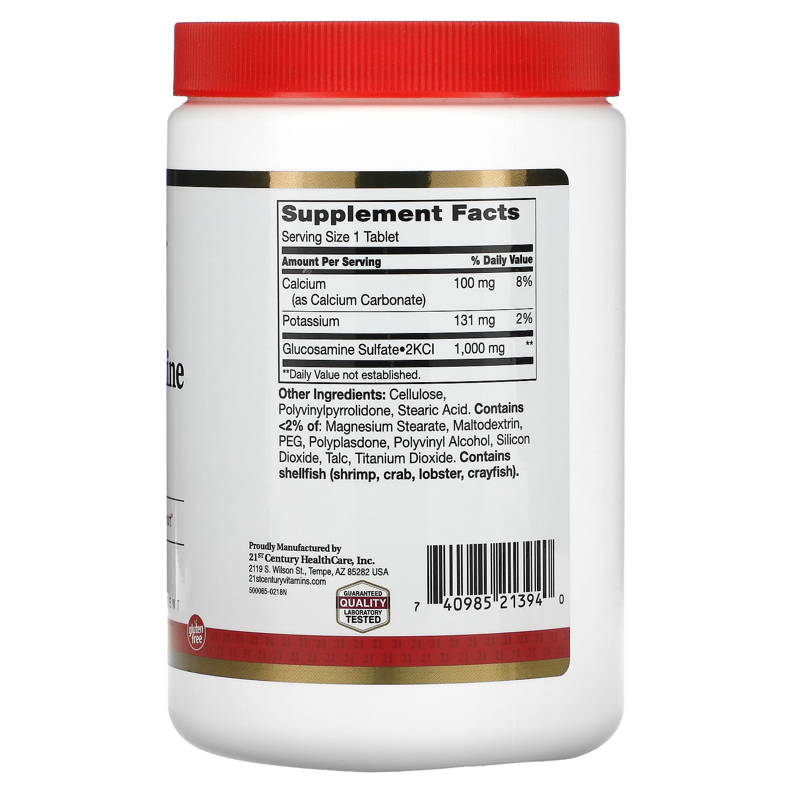 21st Century, Glucosamine Relief, 1,000 mg, 400 Tablets