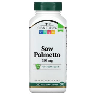 21st Century, Saw Palmetto, Sägepalmenbeeren, 450 mg, 200 pflanzliche Kapseln