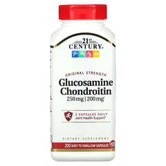 21st Century, Glucosamin/Chondroitin, Originalstärke, 250 mg/200 mg, 200 einfach zu schluckende Kapseln
