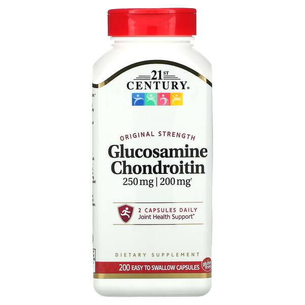 Glucosamine/chondroïtine, force originale, 250 mg/200 mg, 200 capsules faciles à avaler