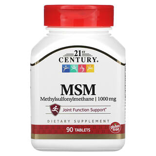21st Century, MSM, 1,000 mg, 90 Tablets