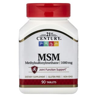 21st Century, MSM, 1,000 mg, 90 Tablets