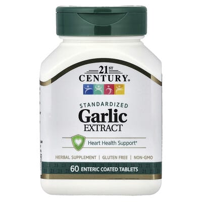 21st Century, Garlic Extract, Standardized, 60 Enteric Coated Tablets