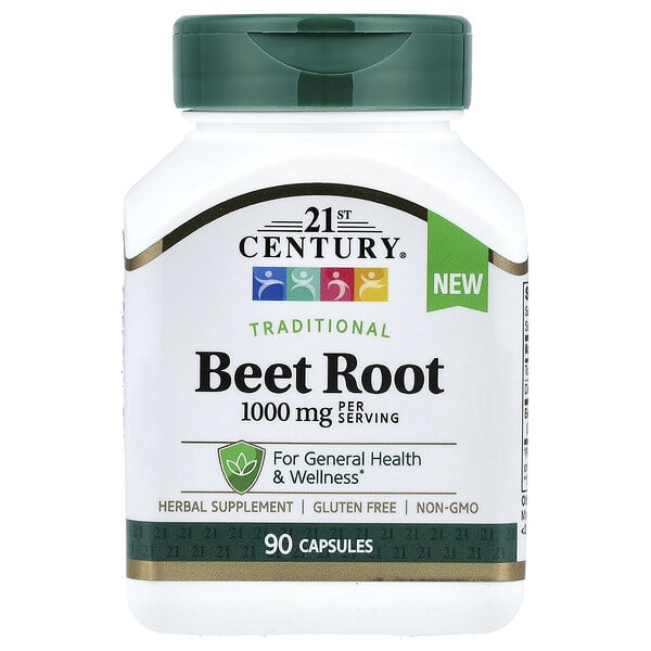 21st Century Beet Root, 90 Capsules (500 mg per Capsule)