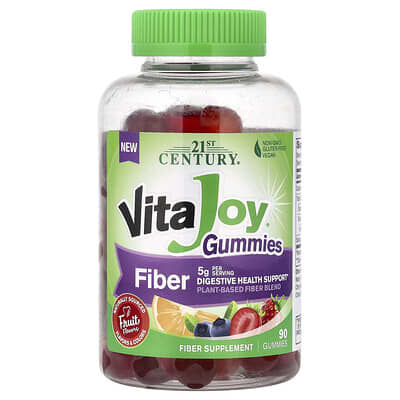 21st Century, VitaJoy® Gummies, Fiber, Fruit Flavor, 90 Gummies