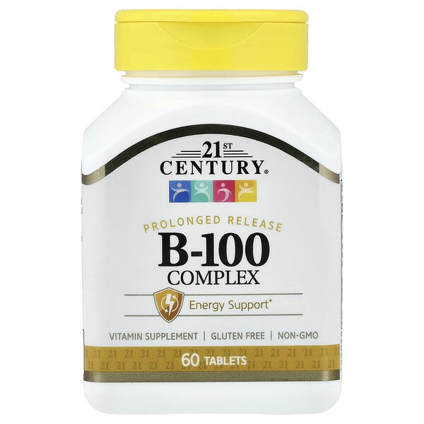 21st Century B-100 Complex, Prolonged Release, 60 Tablets