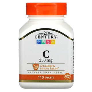 21st Century, Vitamina C, 250 mg, 110 comprimidos