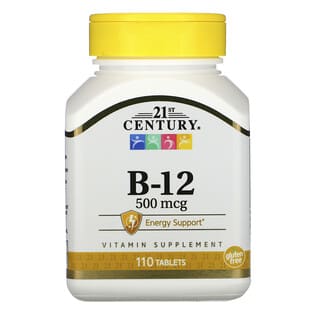 21st Century, Vitamina B12, 500 mcg, 110 comprimidos
