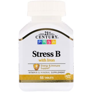 21st Century, Stress B with Iron, 66 Tablets