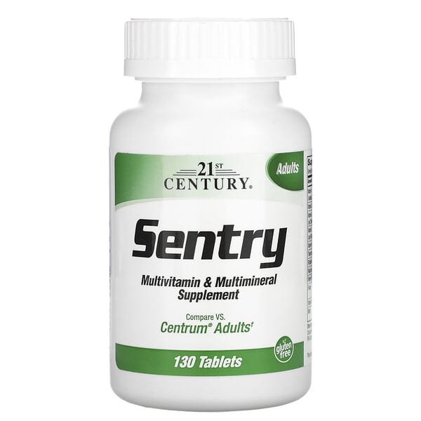 21st Century, Sentry, Suplemento multivitamínico y multimineral para adultos, 130 comprimidos