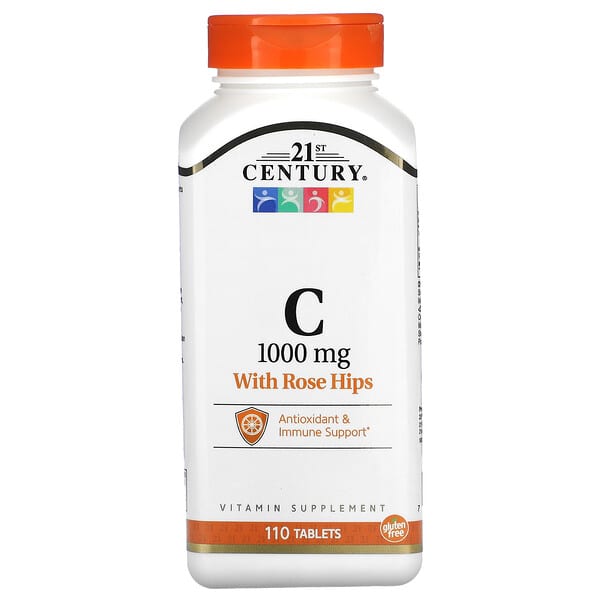 21st Century, Vitamin C with Rose Hips, Vitamin C mit Hagebutte, 1.000 mg, 110 Tabletten