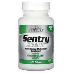 21st Century, Sentry Senior, 종합비타민 및 종합미네랄 보충제, 50세 이상 성인용, 125정
