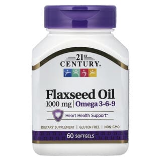 21st Century, Flaxseed Oil, 1,000 mg, 60 Softgels
