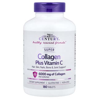 21st Century, Super Collagen, коллаген с витамином C, 180 таблеток
