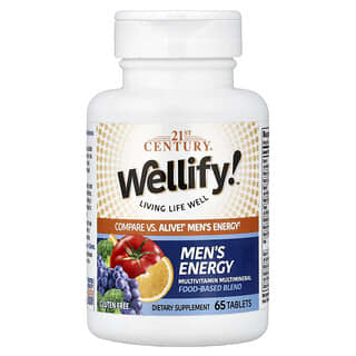 21st Century, Wellify! Men's Energy, Multivitamin Multimineral, 65 Tablets