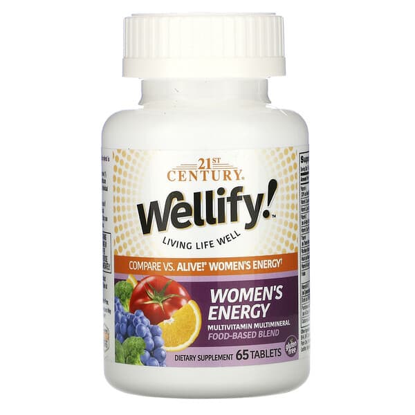 21st Century, Wellify! Women's Energy, Multivitamin Multimineral, 65