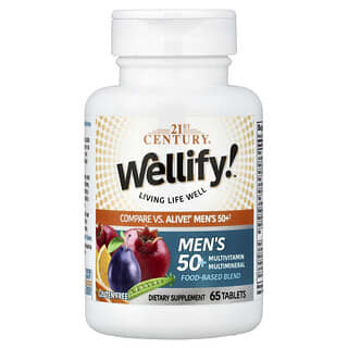 21st Century, Wellify, Multivitamínico Multivitamínico para Homens, 65 Comprimidos