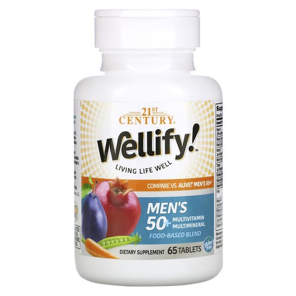 21st Century‏, Wellify, Men's 50+, Multivitamin Multimineral, 65 Tablets