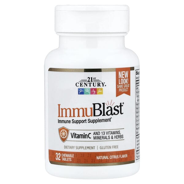 21st Century, ImmuBlast®, Natural Citrus, 32 Chewable Tablets — product photo 1