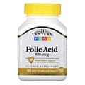 21st Century, Folic Acid, 800 mcg, 180 Easy to Swallow Tablets