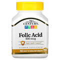 21st Century, Folic Acid, 800 mcg, 180 Easy to Swallow Tablets