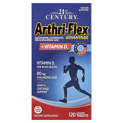 21st Century, Arthri-Flex Advantage® + Vitamin D3, 120 Coated Tablets