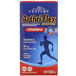 21st Century, Arthri-Flex（アースリフレックス）アドバンテージ＋ビタミンD3、コーティングタブレット120粒