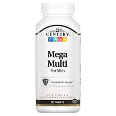 21st Century, Mega Multi 男性专用复合维生素矿物质营养片，90 片装