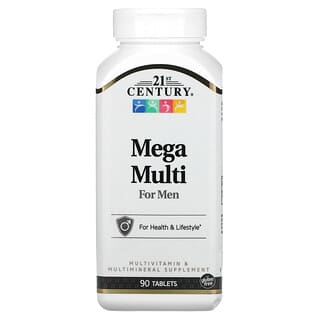 21st Century, Mega Multi 男性專用複合維生素礦物質營養片，90 片裝