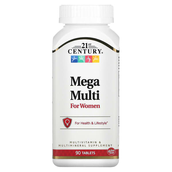 21st Century, Mega Multi, For Women, Multivitamine für Frauen, 90 Tabletten