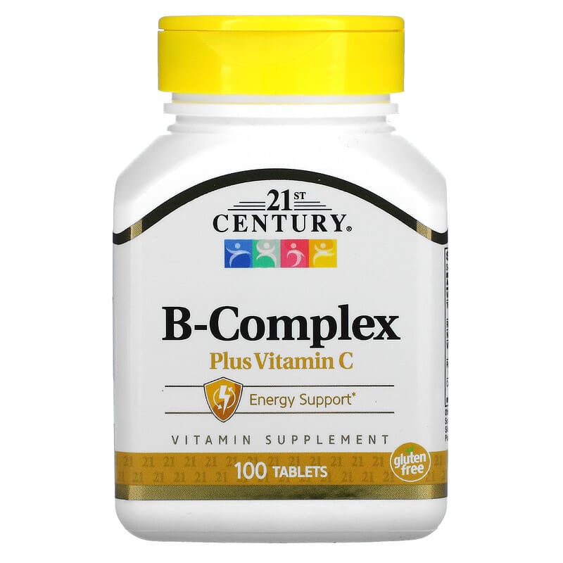 B-Complex Plus Vitamin C, 100 Tablets